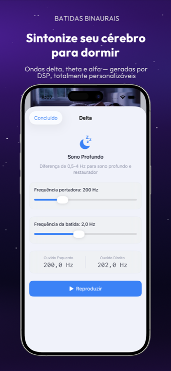 Drowze binaural beats with delta, theta, alpha, beta presets